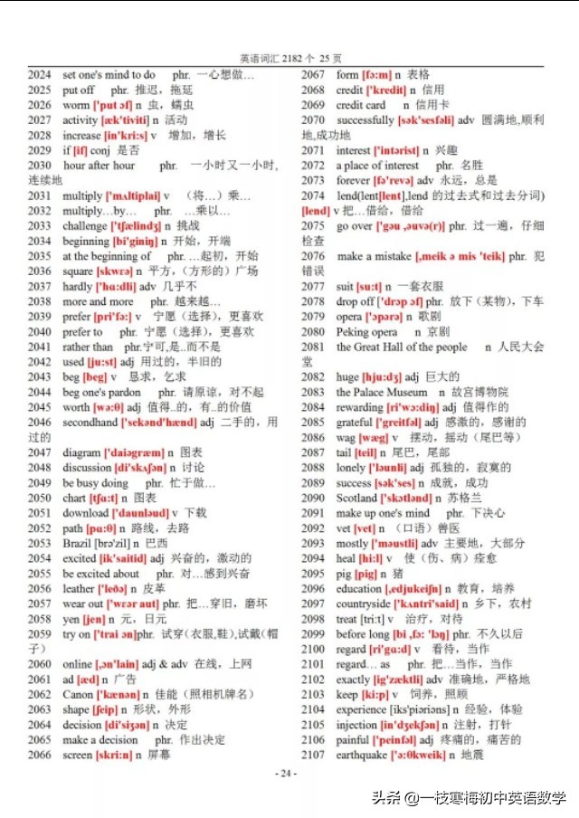 寒假英语单词快速学习,寒假英语学习表