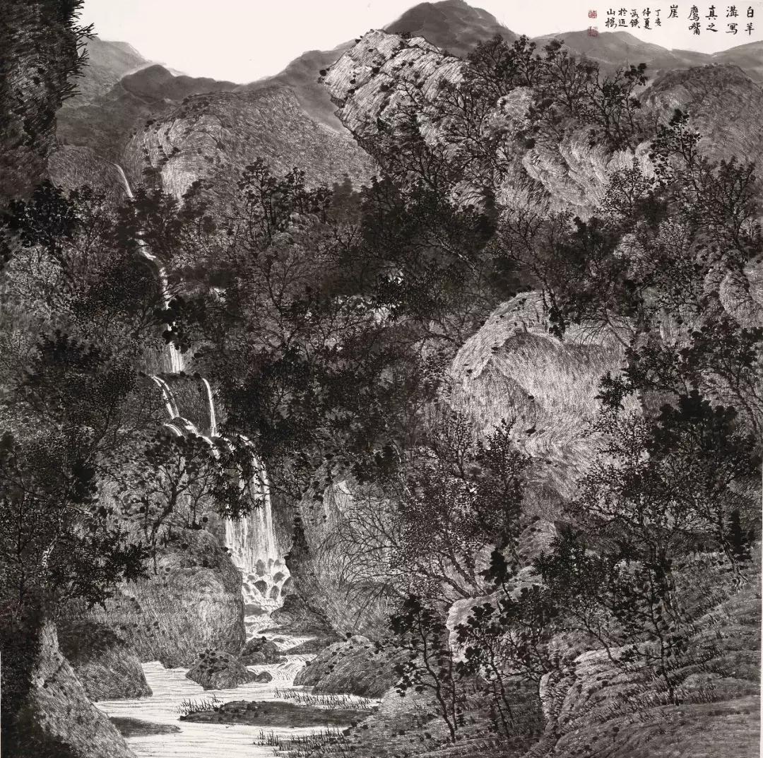 段铁嵩山水画欣赏,段铁山水画作品在京展出