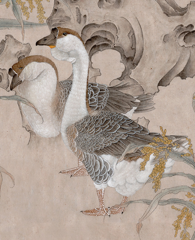 水仙花国画花鸟画图片欣赏,中国画花鸟画背景图片大全