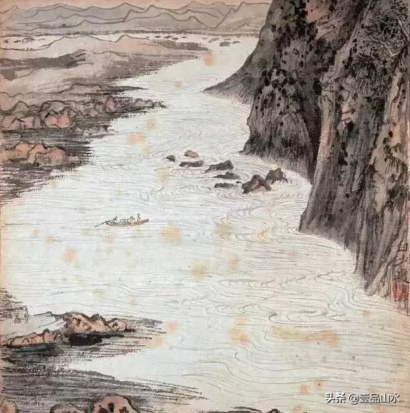 国画山水的水的画法,国画水的画法视频教程