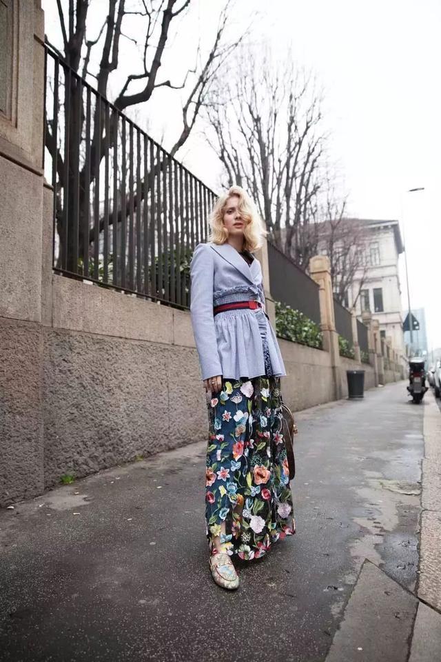 西装配裙子适合哪种发型,中长西装配什么裙子好看