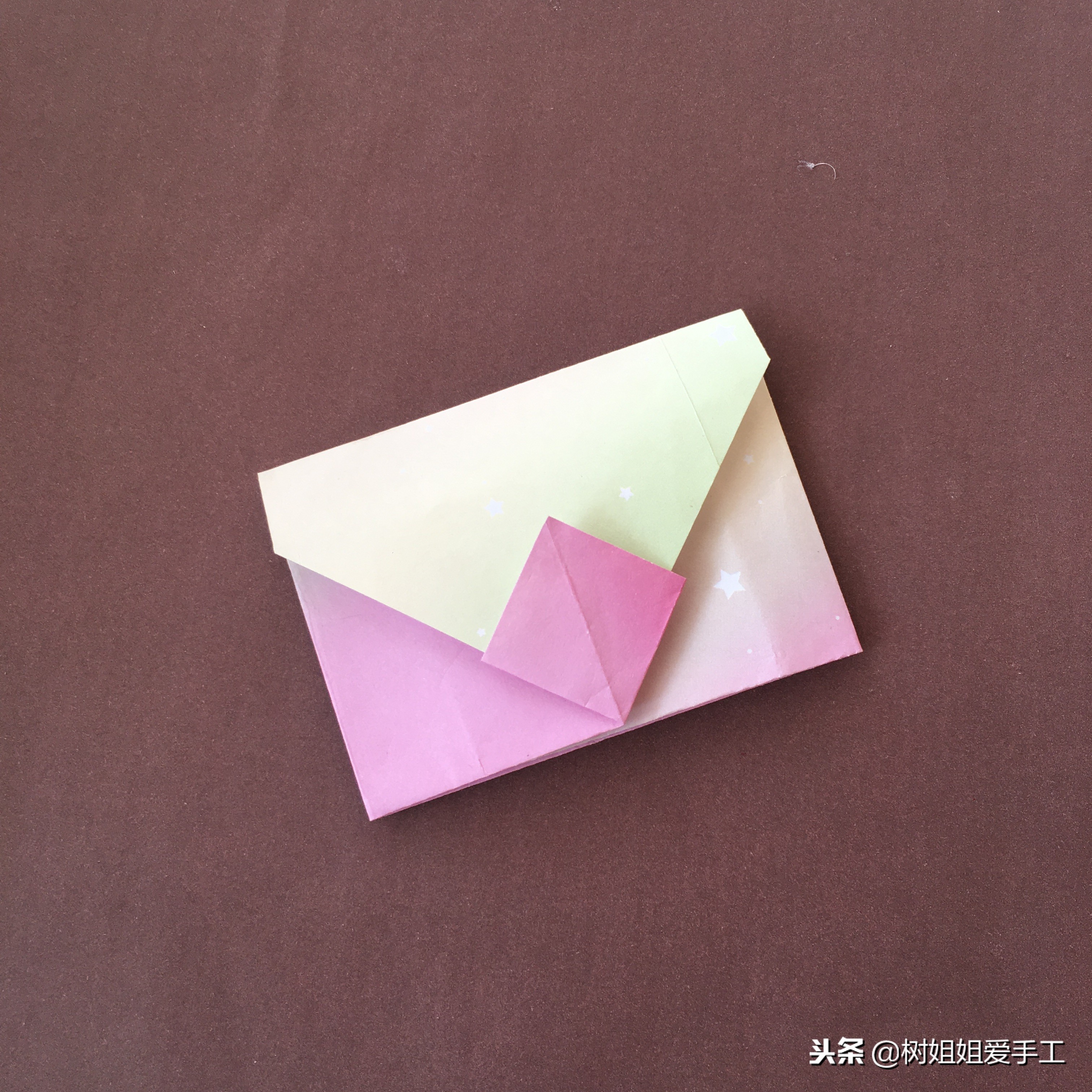 带翅膀的信封手工折纸,亲子折纸卡纸