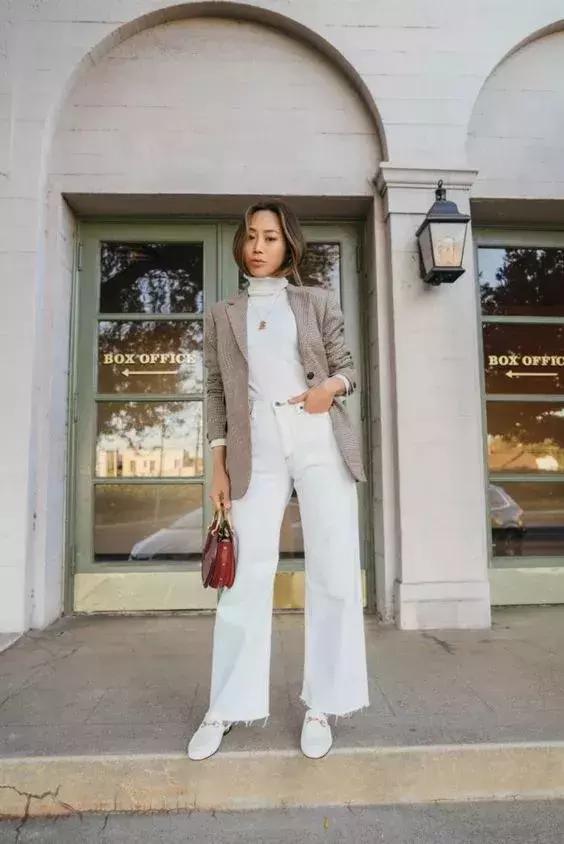 牛仔裤平底鞋穿搭时尚女装,牛仔裤平底鞋搭配视频