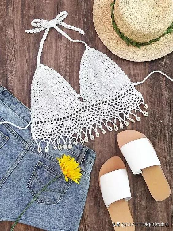 夏天来了，一定要钩一套给自己，有钩织教程