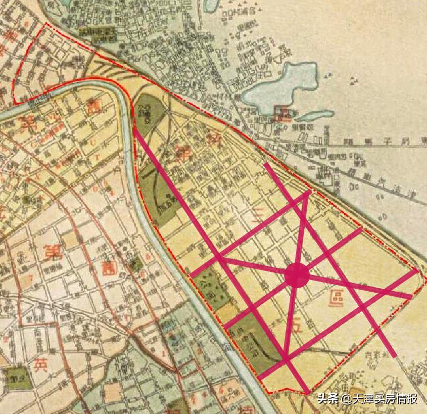 天津海河城建图,海河柳林活力复兴街区