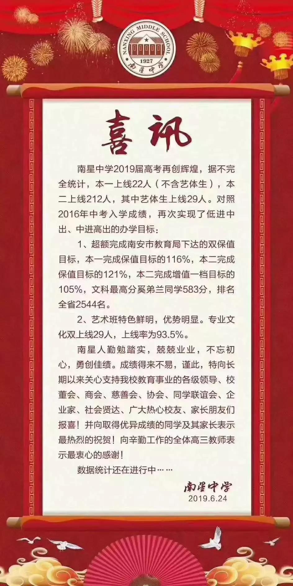 南安喜报,喜报南安