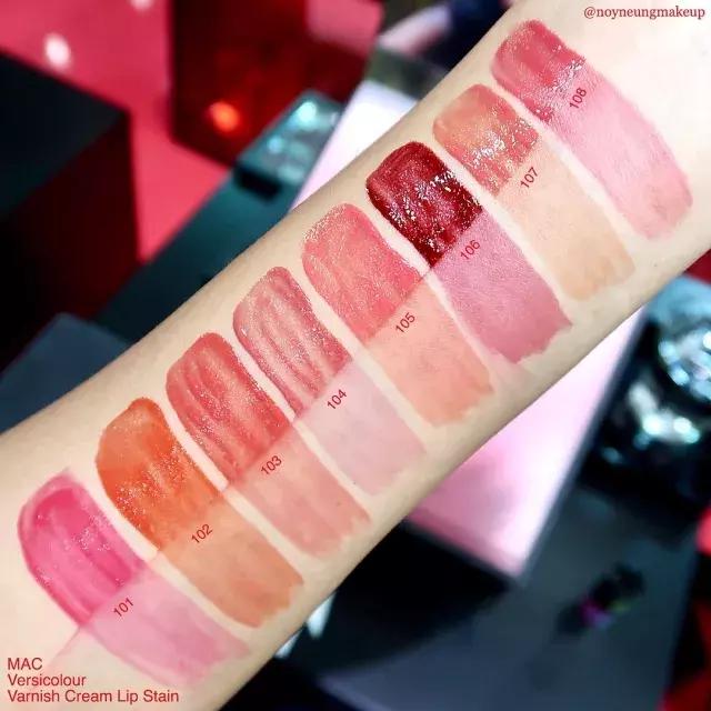 mac全新雾面口红,mac唇釉dancewithme试色