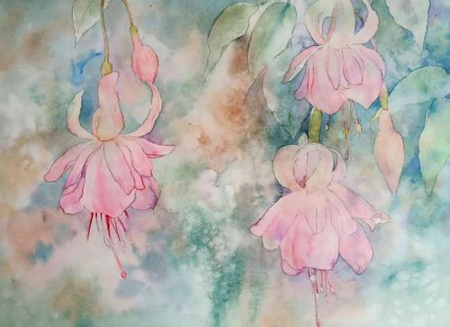 紫红色狐狸,狐狸和白色的兔子