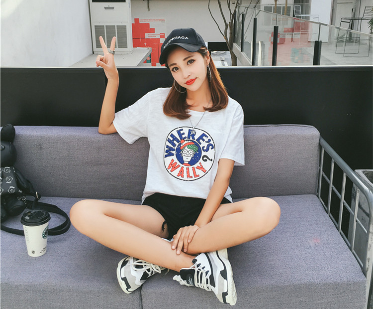 v领短袖t恤女韩版宽松,男士大码韩版短袖t恤