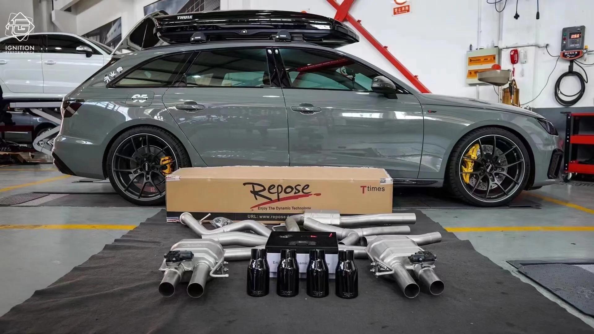 奥迪a4电光碳灰改色,a4碳纤维尾唇