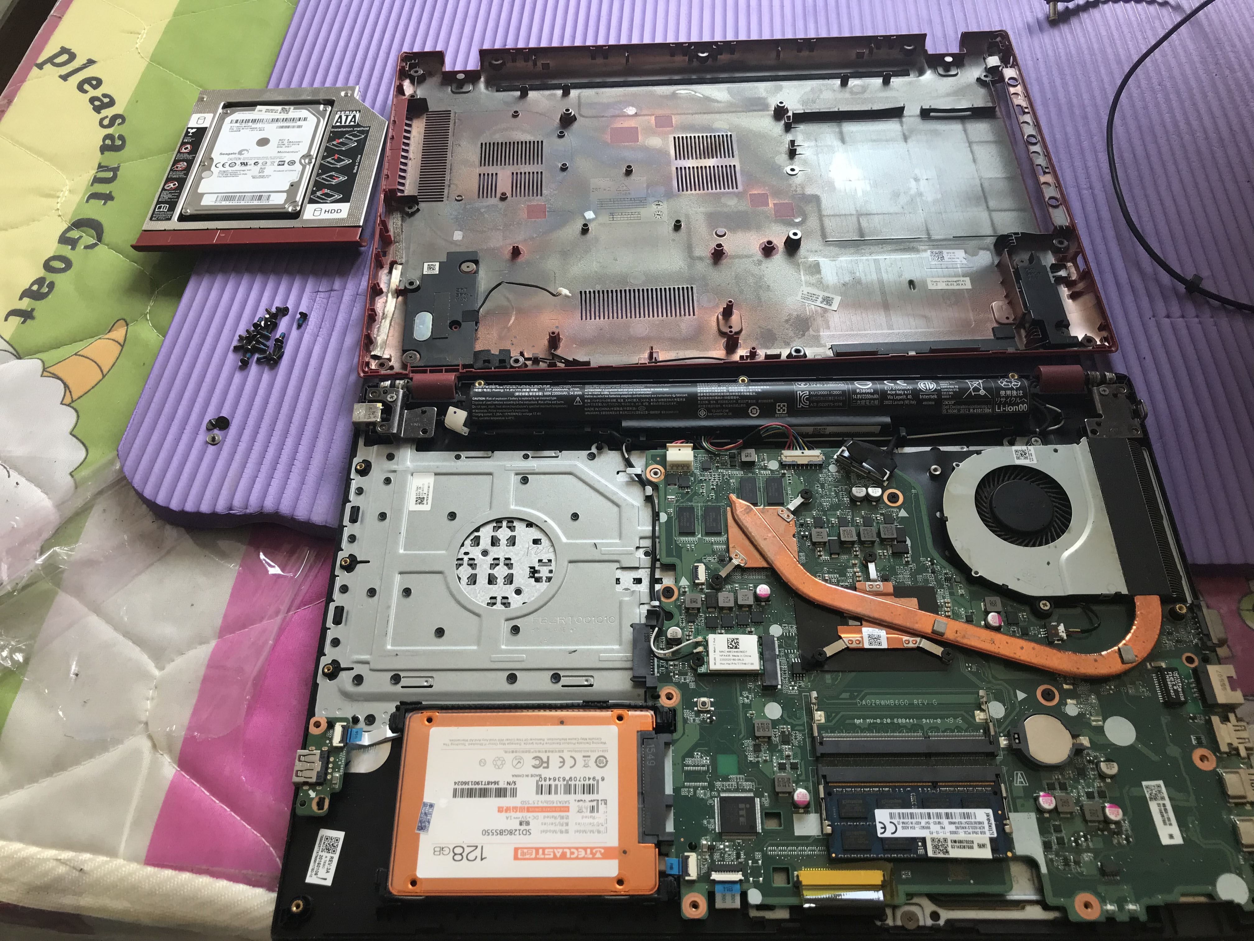 宏碁f5-572g拆机教程,宏碁f5-572g笔记本拆解