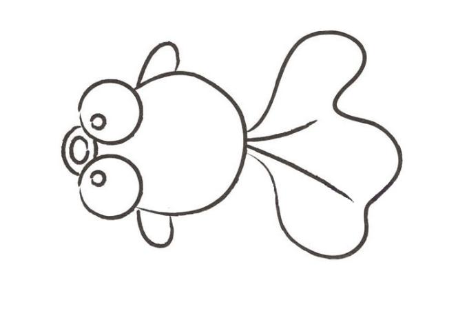 儿童画画教学简单3-5岁金鱼,新手画小金鱼入门基础教程