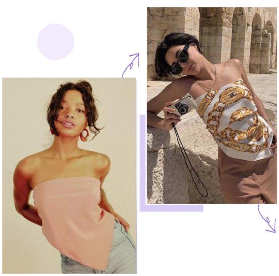 丝巾有哪些时髦又高级的搭配,简单丝巾穿出高级感