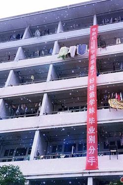 学校毕业的横幅,高校走心毕业季标语惹哭网友