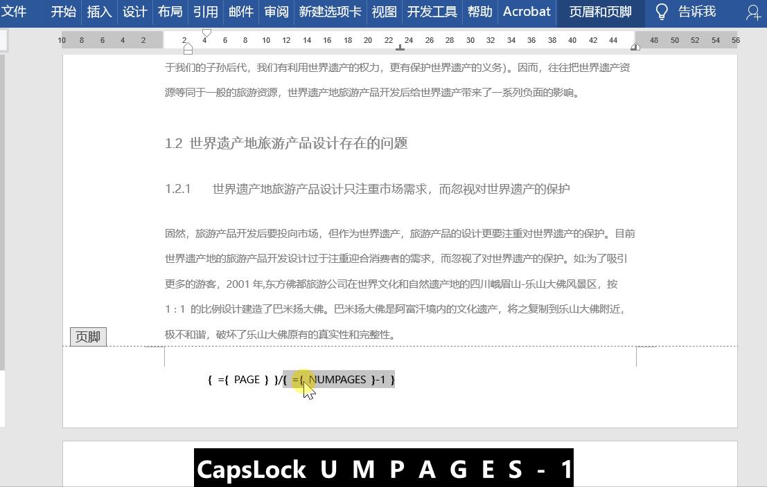 页码格式第几页共几页怎么设置的,怎样编辑页码为第几页共几页格式