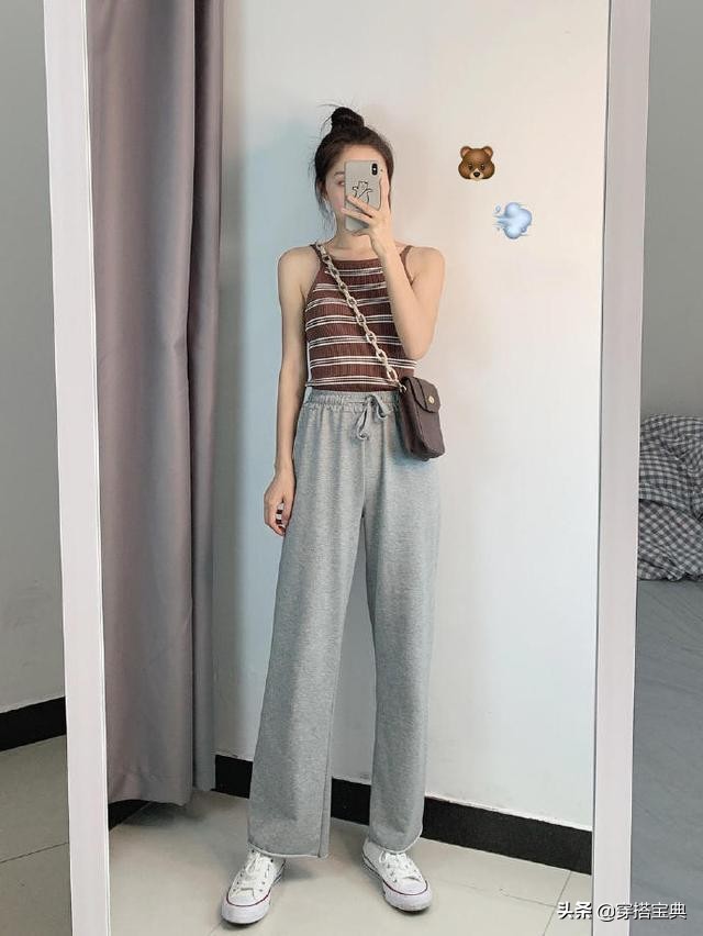高颜值夏季穿搭学生党,夏天穿搭女学生党休闲套装