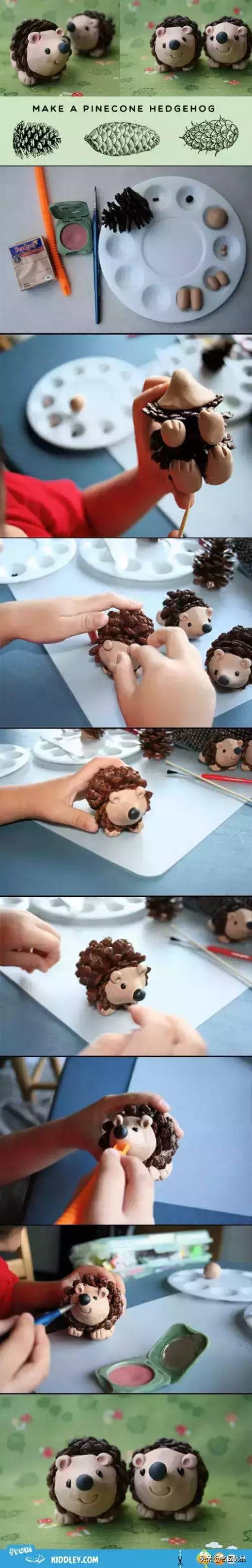 松塔创意手工实用又好看,松塔创意手工动物