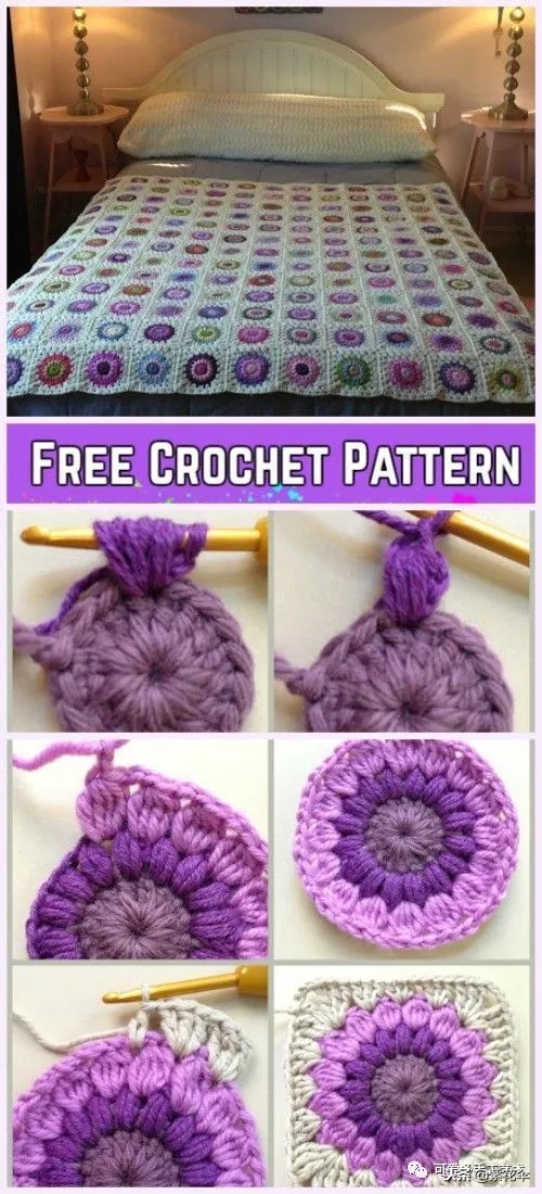 学毛线钩花一学就会简单,新手学毛线钩花