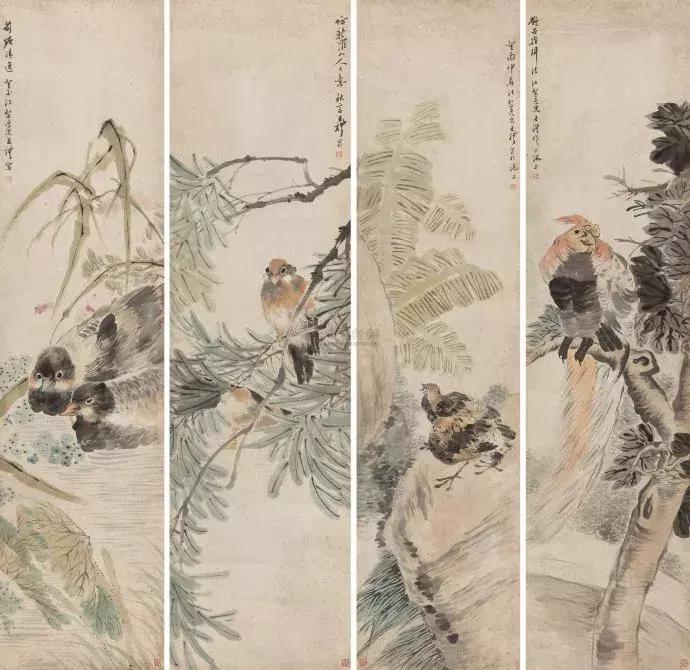 潘天寿100幅花鸟画欣赏,潘天寿花鸟画构图法