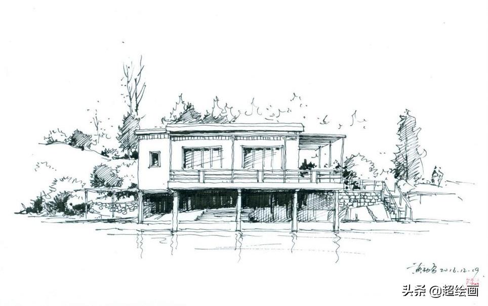 十大顶级钢笔画速写,钢笔速写100幅图片