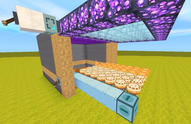 迷你世界自动门教程1.13,迷你世界小型烤箱