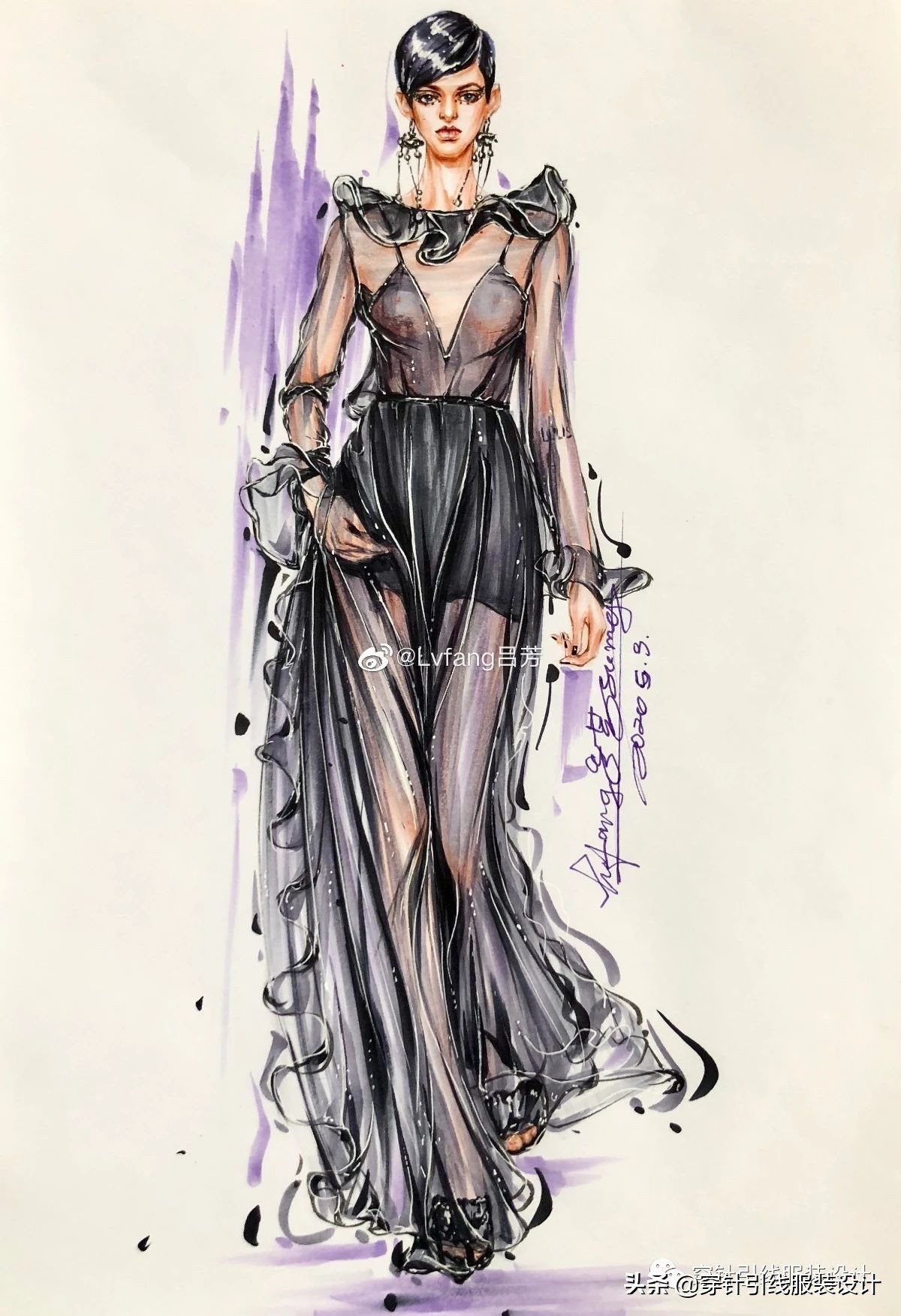 效果图手绘服装,效果图大全70-80平三室