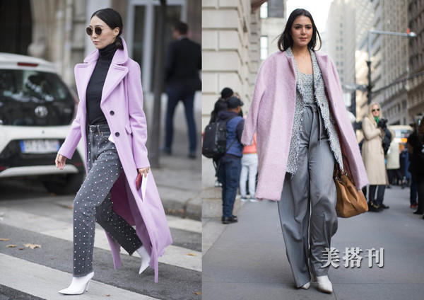 粉色高级感穿搭50岁,灰色简约又高级穿搭