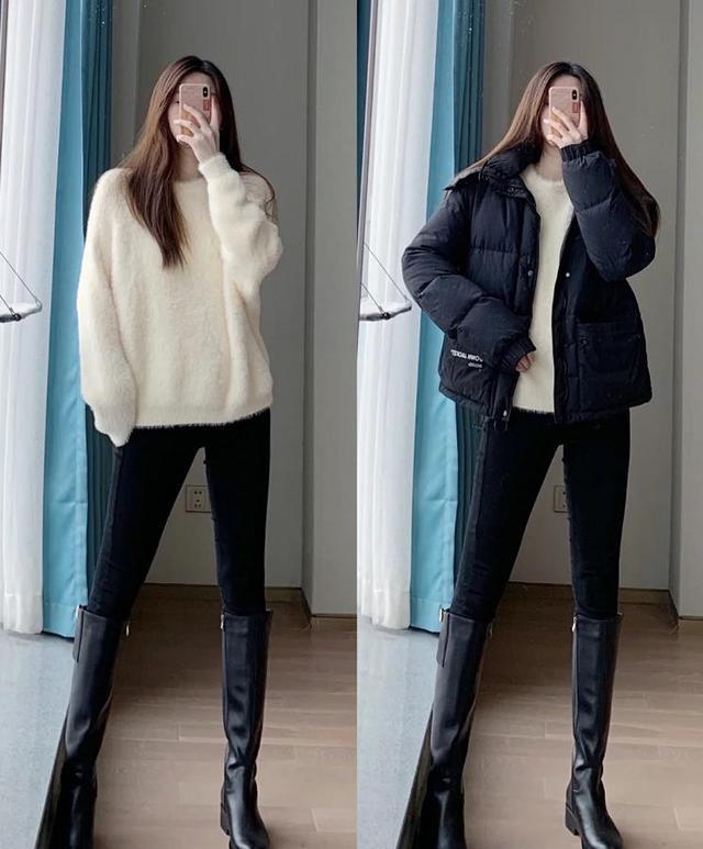 冬天穿小个子黑短靴,冬天穿短靴搭配什么外套好看