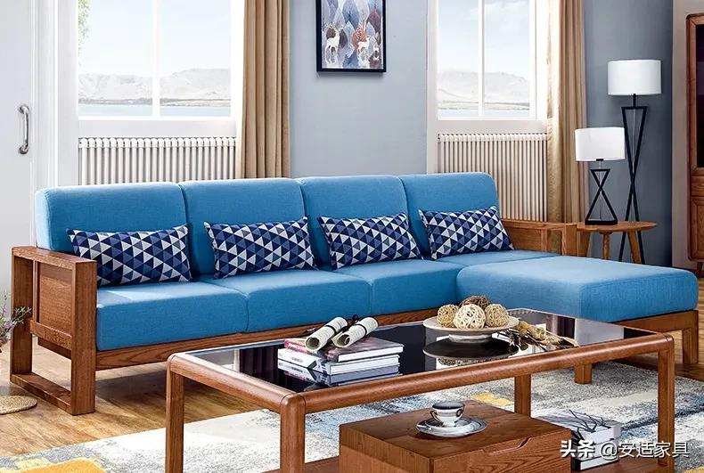 大户型北欧转角布艺沙发,转角布艺沙发小户型客厅