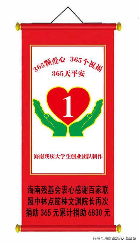 衷心感谢百家联盟中林点筋林文渊院长再次捐助1年善款365元