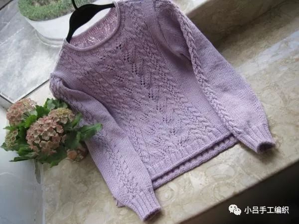 宽松针织套头毛衣图解,前短后长休闲毛衣外搭