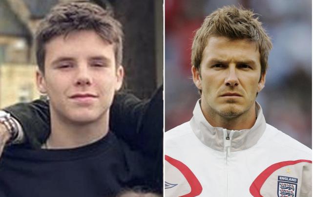 小贝一家最美照片,小贝亲子装出镜