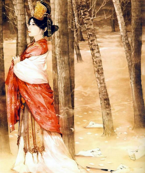 汉装潋滟---德珍彩绘古典美女画