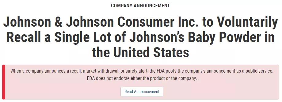 被曝光的婴儿爽身粉,强生婴儿爽身粉有毒吗