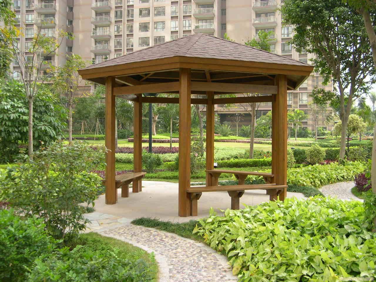 承德防腐木仿古六角凉亭多少钱,保定防腐木仿古六角凉亭多少钱