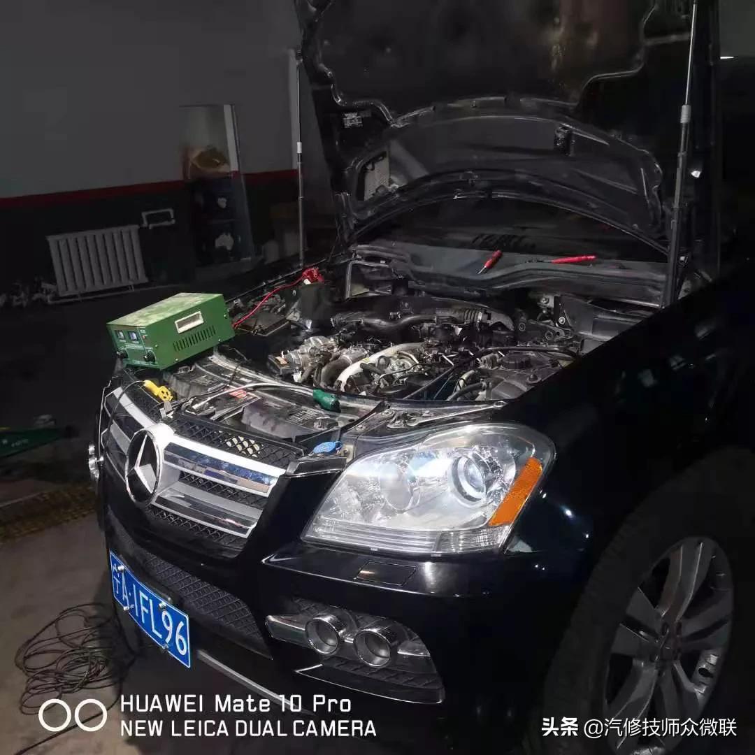 奔驰GL350维修发动机后无法启动