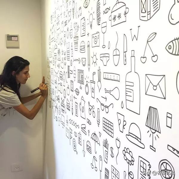 墙壁简单又好看的墙绘,手绘高级感墙面