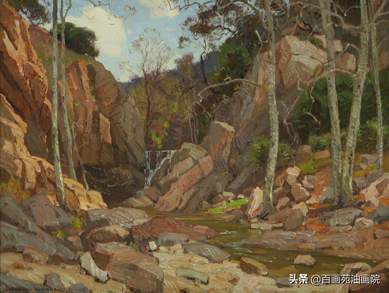 风景油画色彩的基础知识,阿尔卑斯山风景油画