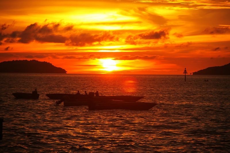 沙巴旅游落日,马来西亚沙巴去看最美的落日沙滩
