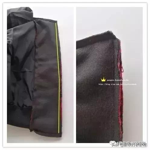 pu拼接呢外套,呢子拼接短款裁剪视频