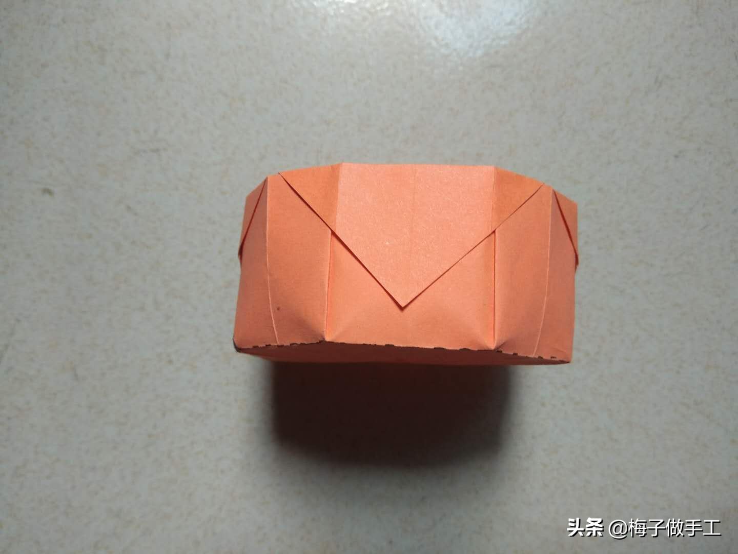 手工折纸饭碗怎么折,折纸手工儿童简单碗