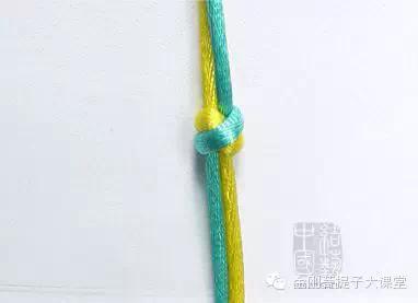 双线弹力绳金刚手串收尾打结图解,手串弹力绳打结方法视频教程全集