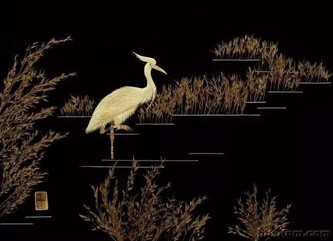 麦秆画芦苇画,最好看的麦秆画