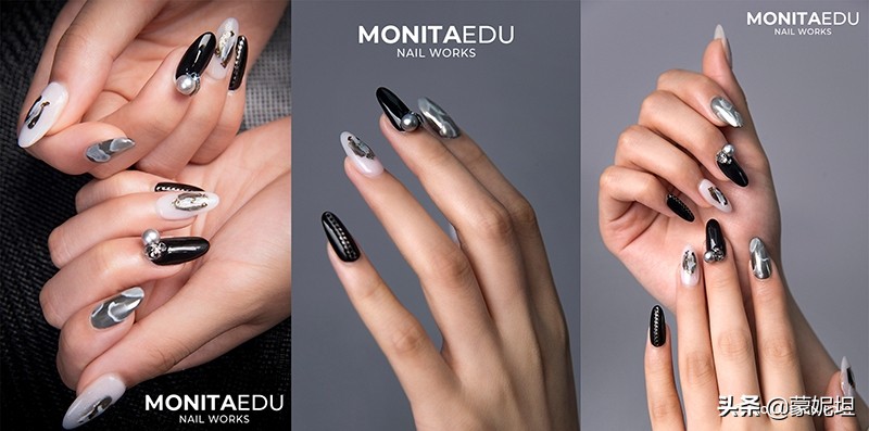 美甲手绘甲油胶简单图案,美甲彩绘新手入门教程上甲