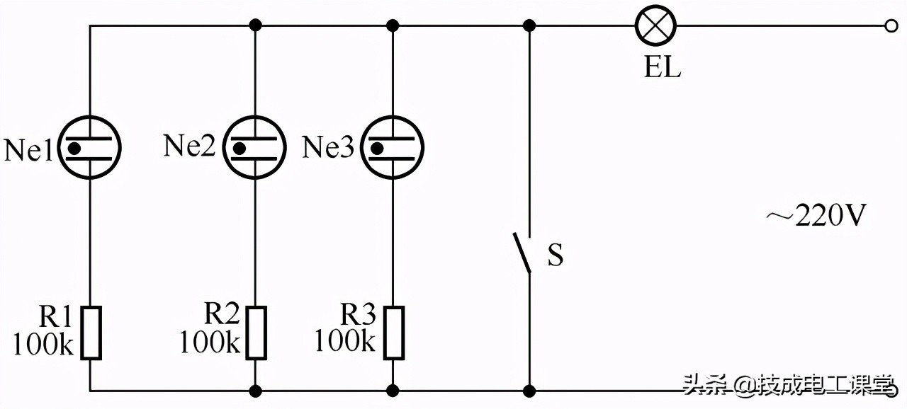 照明三个开关控制一个灯电路图,照明遥控开关的原理图