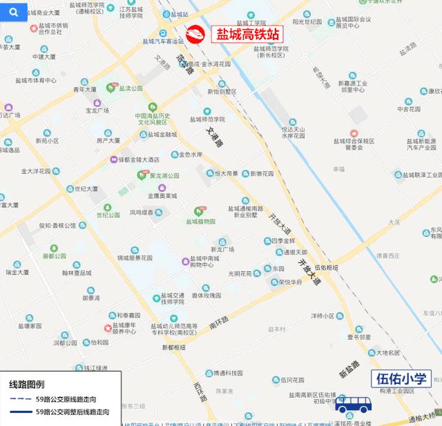 盐城市全线公交车路线大全,最新盐城市区公交车线路图