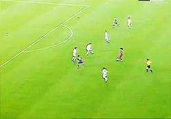 梅西射门全场膜拜,梅西经典搓射