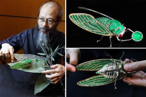 绿色翡翠蝉,帝王绿翡翠蝉