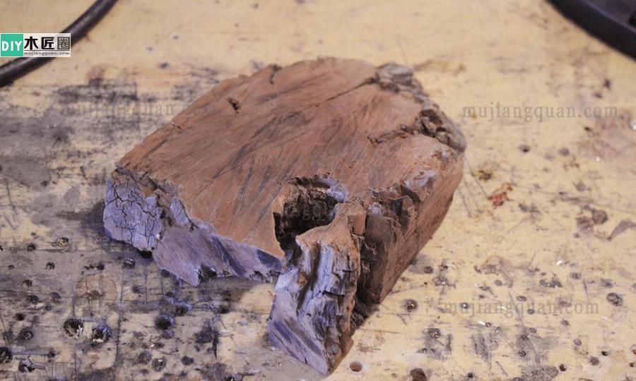 自制檀木戒指,木头雕刻戒指手工工具