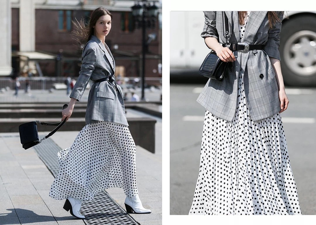 西装裙子怎么穿才好看,西装裙子开春率先走红的时髦搭配